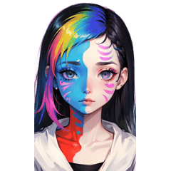 Face Paint Girl: Creative & Fun Stickers