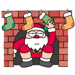 Short pants santa sticker