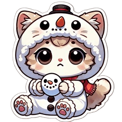 Baby Animals in Snowman Costumes