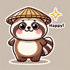 Cute Tanuki Stickers TM