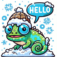 Chameleon in the Snow @SFW