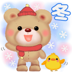 Pretty Teddy bear winter