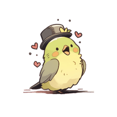 Cute Love Bird Chirpy Sticker