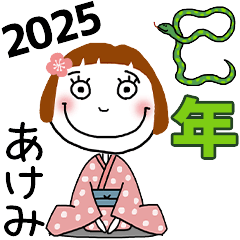 [あけみ]専用★2025年巳年お名前冬スタンプ