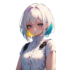 Talkative white-haired girl