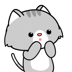 Lovely Grey Cat : Effect stickers