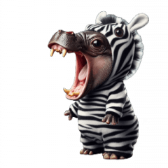 Zebra-Hippo Feeling Stressed