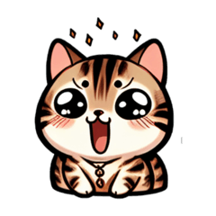 Cute bengal cat with moist eyes