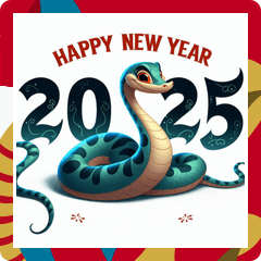 Happy New Year, 2025, Snake 4