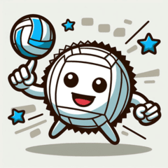 Colorful Volleyball Mascot