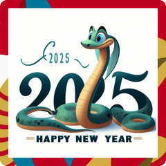 Happy New Year, 2025, Snake 5