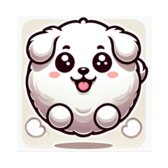 Adorable White Puppy Daily Stickers