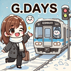 Cute Winter Commuting Girl 2