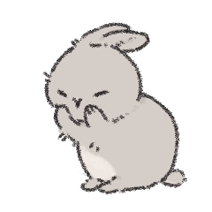 Rabbit sticker for daily