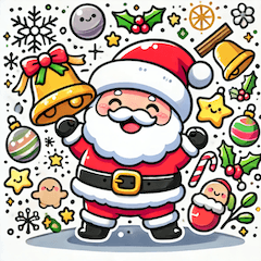 Cute Santa Claus Stickers