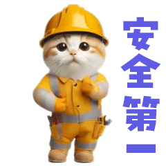 *dance! dancing cat construction site