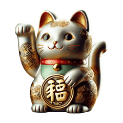 Metal Lucky Cat