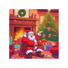 *Textless stickers*Santa's relaxing time