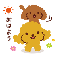 Toy Poodle_Heartwarming stickers