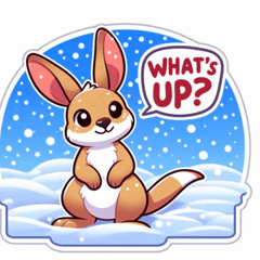 Snowy Wallaby Stickers@SFW