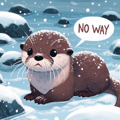 Snowy Otter Sticker @SFW