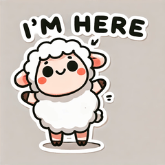 Cute Clumsy Sheep Stickers@SFW