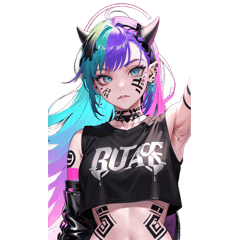 Tattooed Girl: Edgy and Artistic Sticker