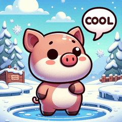 Snowy Mini Pig @SFW