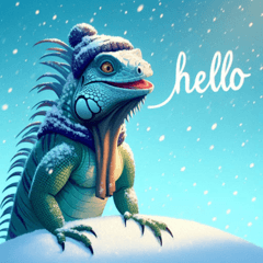 Snowy Iguana @SFW