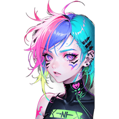 Face Tattoo Girl Stickers