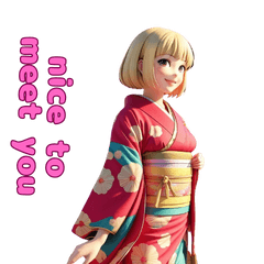 The Smile of the Kimono Beauty