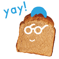 NICE GLASSES! BREAD CHARACTER!