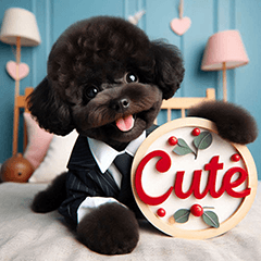 Cute Black ToyPoodle