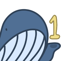 Gift whale blue