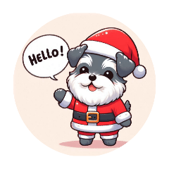 Miniature Schnauzer  Santa Claus