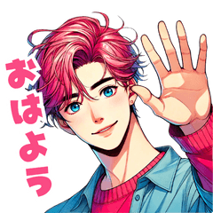 Energetic Pink-Haired Pretty Boys