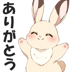 Stickers of cute rabbits