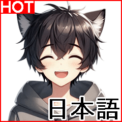 Cat Man Daily Phrases 3(Big Stickers)_JA