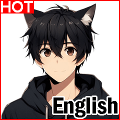 Cat Man Daily Phrases 1(Big Stickers)_EN