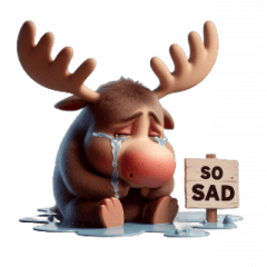 Moose Emotion Expression Sticker