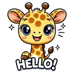 Adorable Giraffe Stickers for All Chats