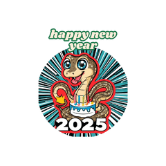 Happy New Year 2025,  the Small Snake