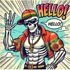 Buff Skeleton: Workout Vibes