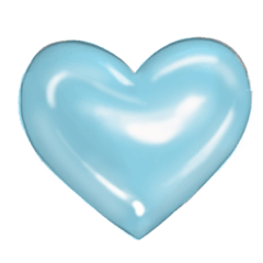 Heart Swapping Stamp -Pale Blue,Purple -