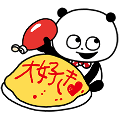 "GOKIGEN PANDA" and Omurice