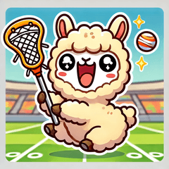 Enjoy Lacrosse! Alpaca LINE Stickers