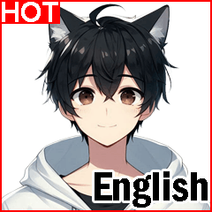 Cat Man Daily Phrases 2(Big Stickers)_EN