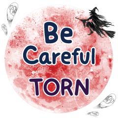 TORN Be careful One word e