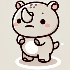 Cute Rhino Stickers