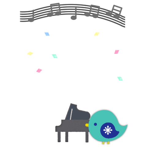 pop-up piano New Year message sticker7